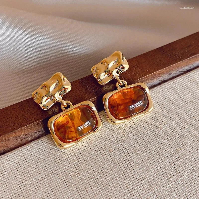 Molten Frame Drop Earrings
