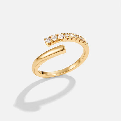 Arya Gold & Crystal Wrap Ring