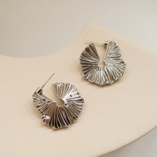 Ruffle Hoops Earrings