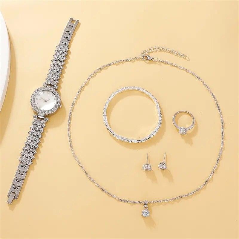 Crystal Accent Watch & Jewelry Set