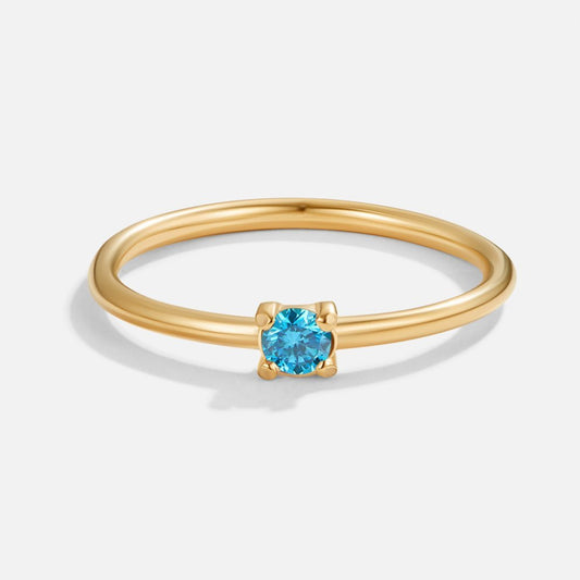 December Birthstone Gold Ring