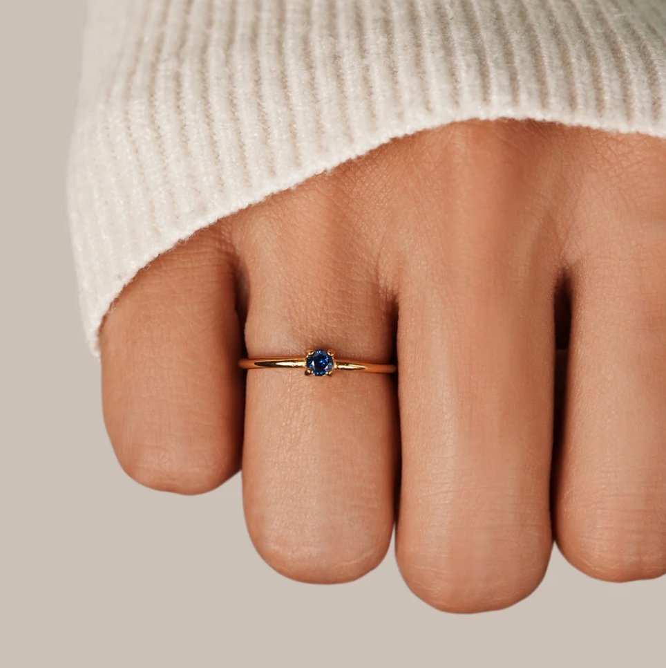 December Birthstone Gold Ring