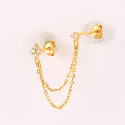 Minimalist Chain Stud Earrings