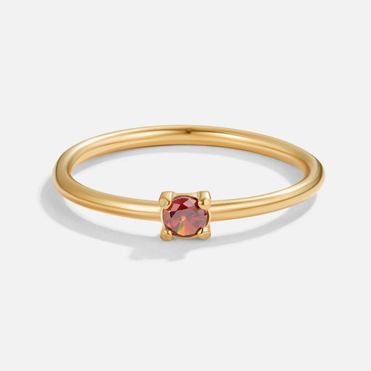 January Birthstone Gold Ring
