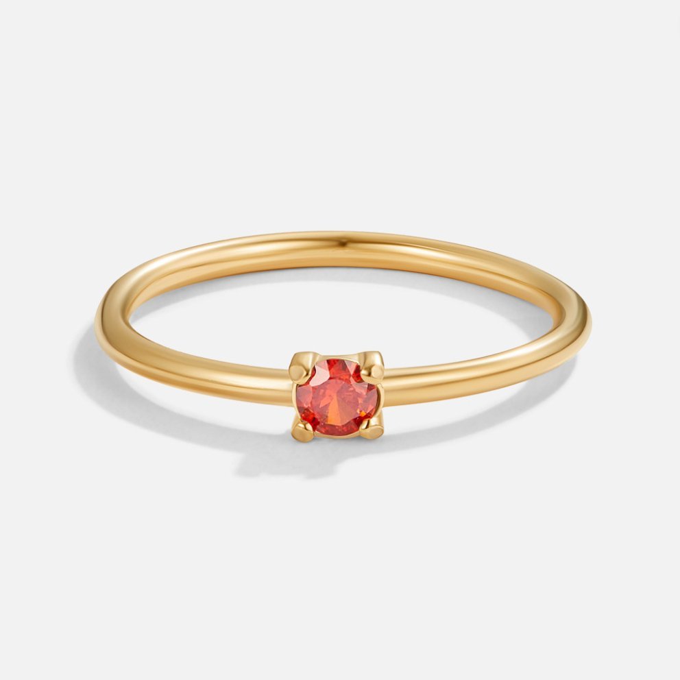 July Birthstone Gold Ring