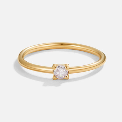 June Birthstone Gold Ring