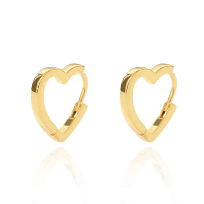 Minimalist Heart Hoop Earrings