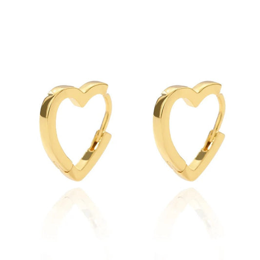 Minimalist Heart Hoop Earrings