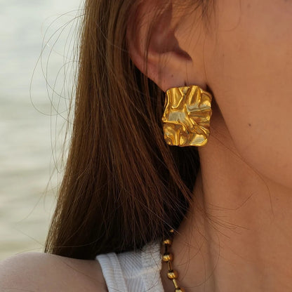 Golden Ripples Earrings