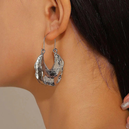Textured Silvers Earrings