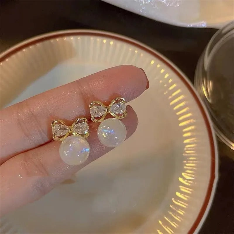 Pearl Bows Earrings