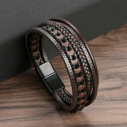 Men's Braided Leather Bracelet - Matteo