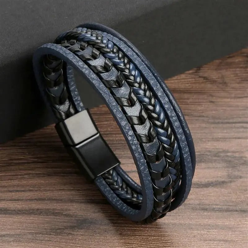 Men's Braided Leather Bracelet - Matteo