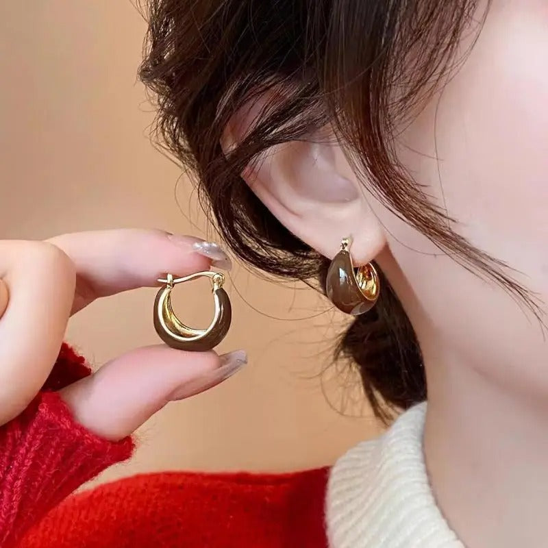 Chocolate Hoops Earrings