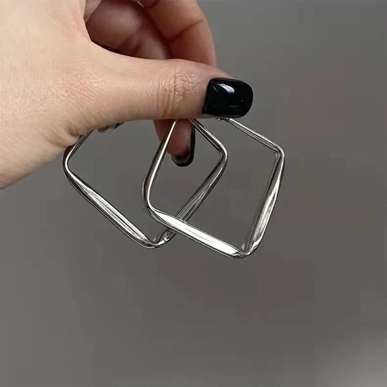 Sleek Square Hoop Earrings