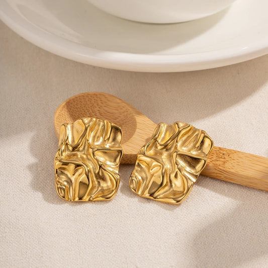 Golden Ripples Earrings