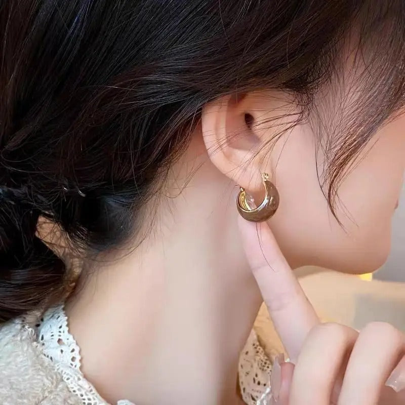 Chocolate Hoops Earrings