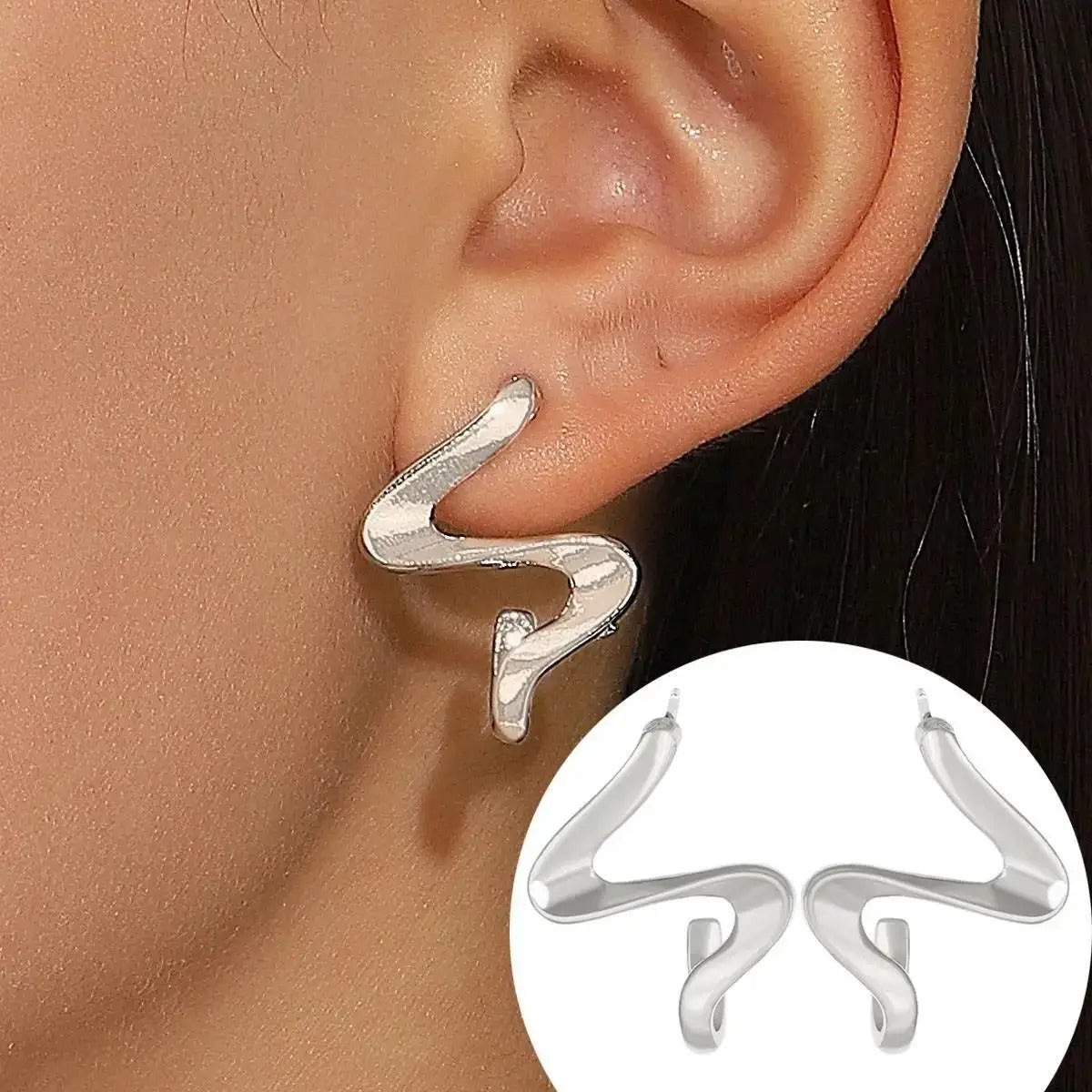 Zigzag Drops Earrings