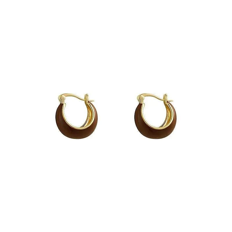 Chocolate Hoops Earrings