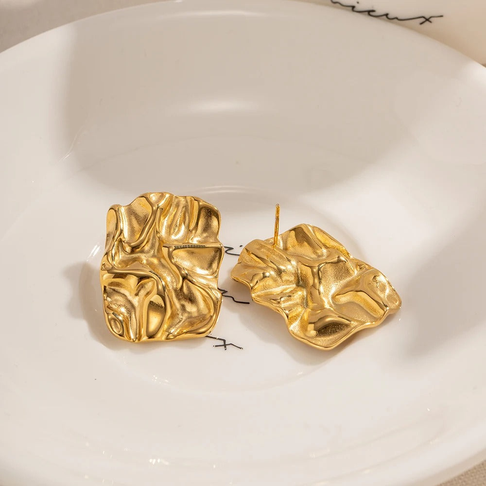 Golden Ripples Earrings