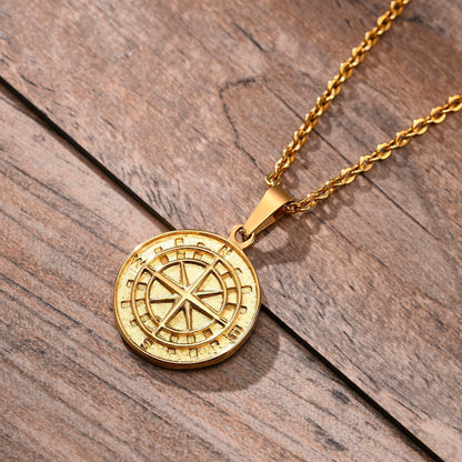 Sense of Freedom onyx compass necklace - Nick