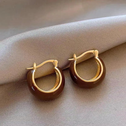 Chocolate Hoops Earrings