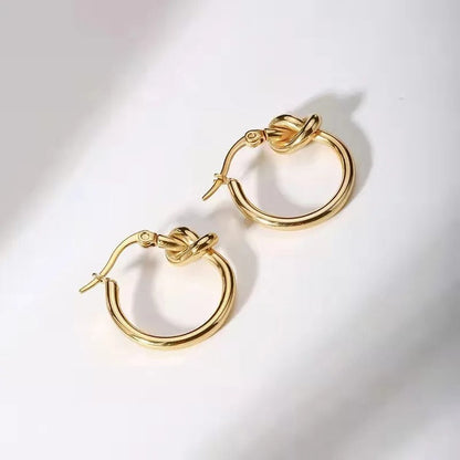 Knotty Hoops Earrings