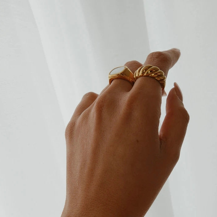 Chunky Dome Ring Crescent