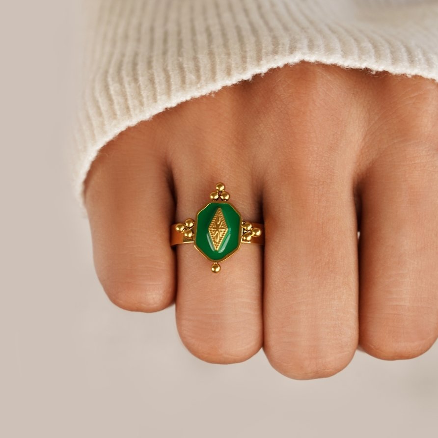 Marina Geometric Vintage Ring