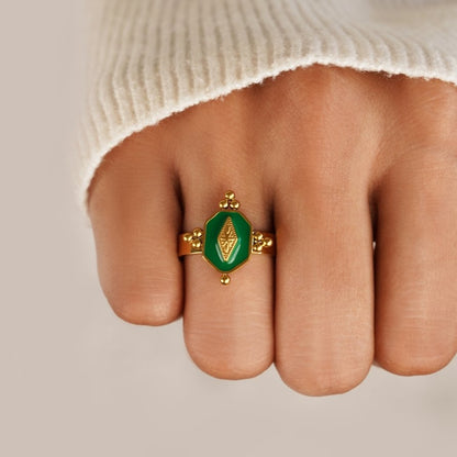 Marina Geometric Vintage Ring