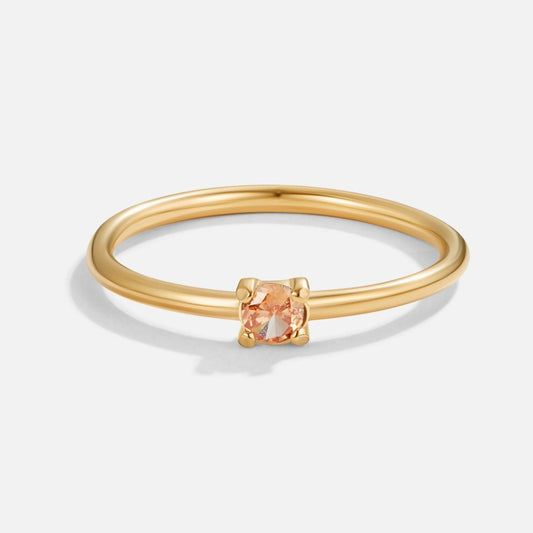 November Birthstone Gold Ring
