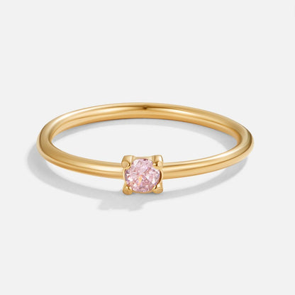 October Birthstone Gold Ring