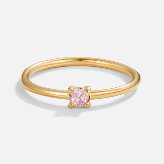 October Birthstone Gold Ring