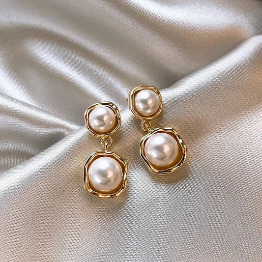Pearl Clamp Earrings