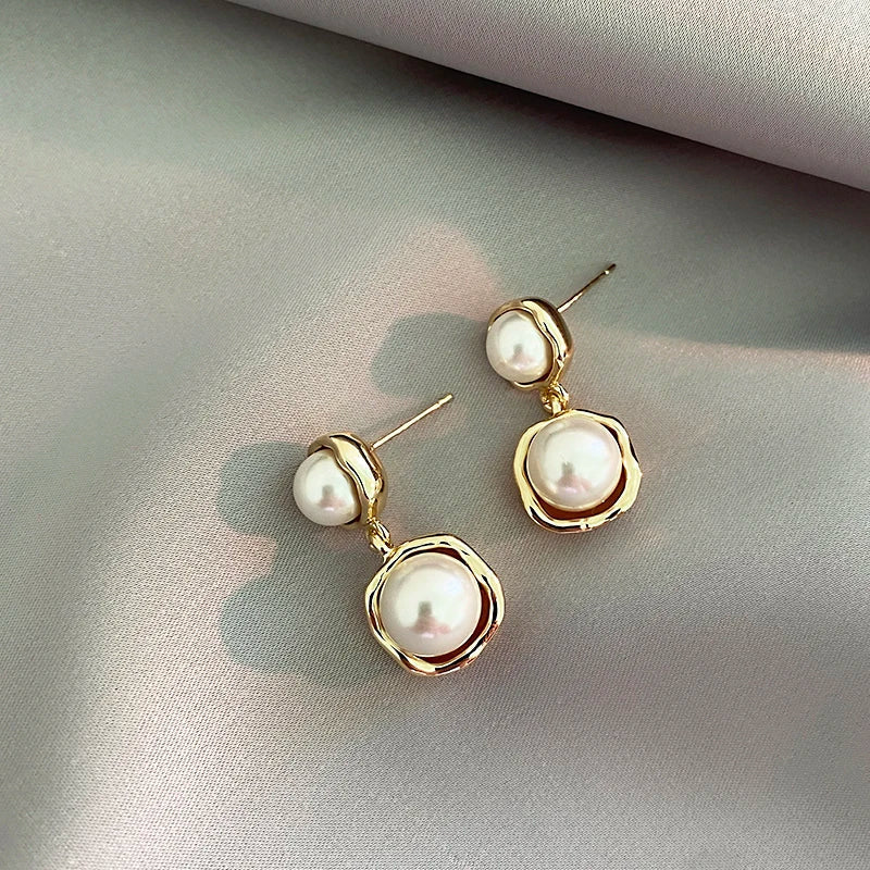 Pearl Clamp Earrings