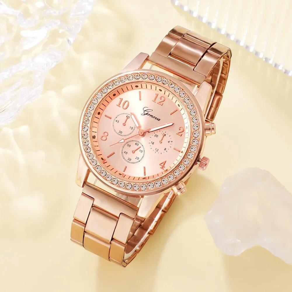 Heart Watch & Jewelry Set