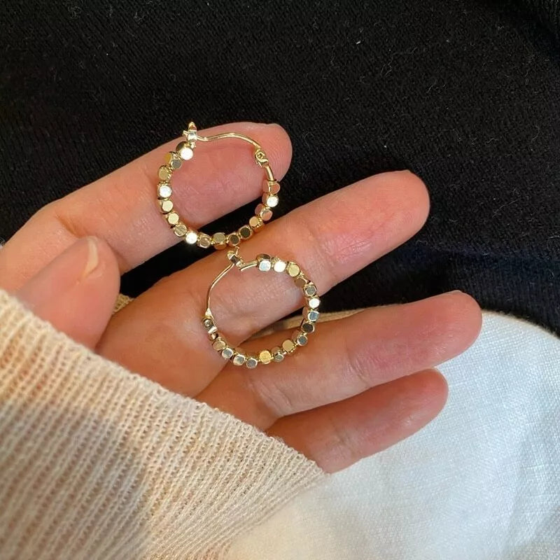 Sparkling Circles Hoop Earrings