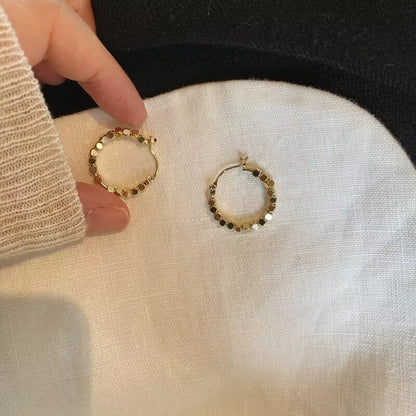 Sparkling Circles Hoop Earrings