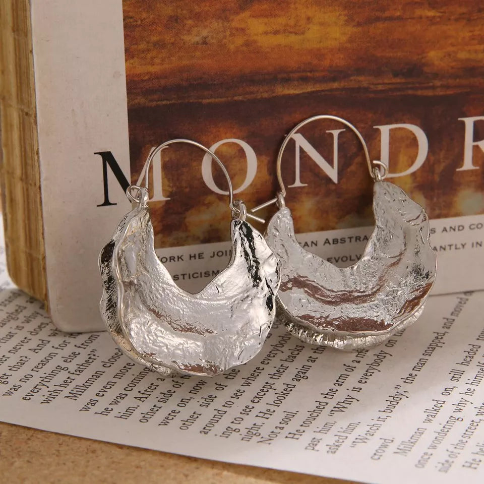 Textured Silvers Earrings