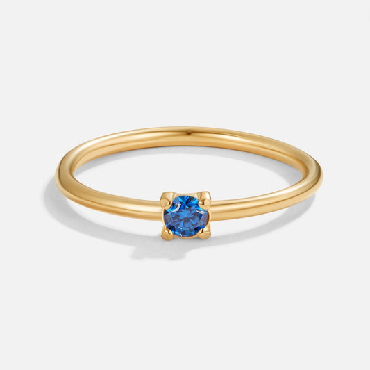 September Birthstone Gold Ring