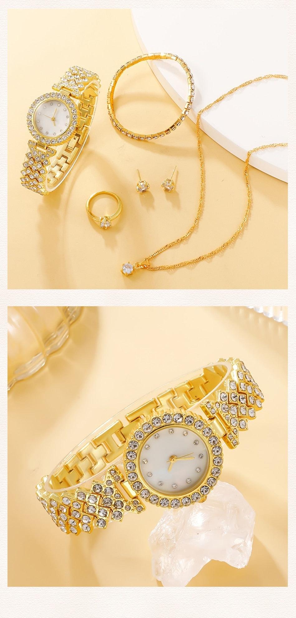 Crystal Accent Watch & Jewelry Set