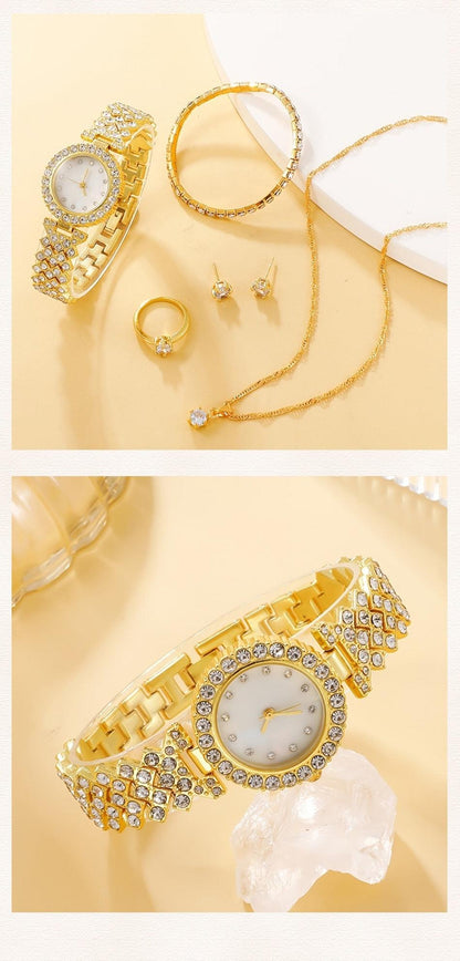 Crystal Accent Watch & Jewelry Set