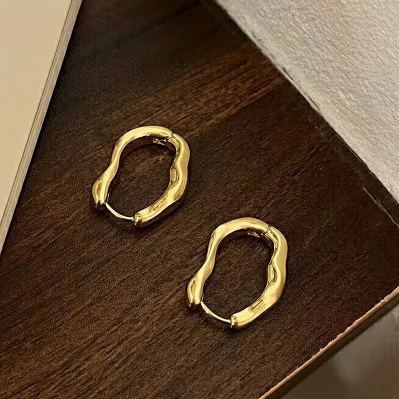 Organic Flow Hoop Earrings