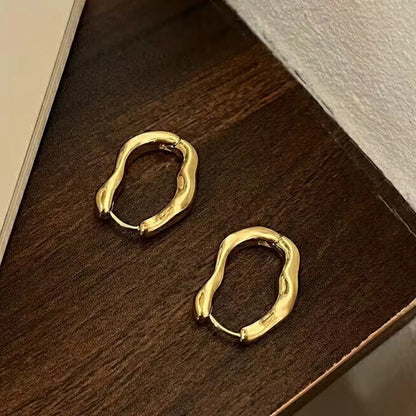 Organic Flow Hoop Earrings