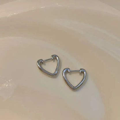 Heart Lock Huggie Earrings