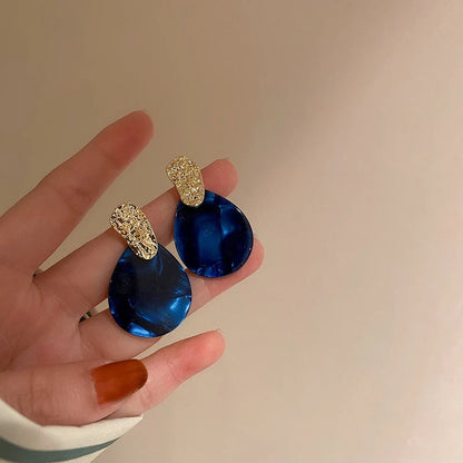 Azure Tide Drop Earrings