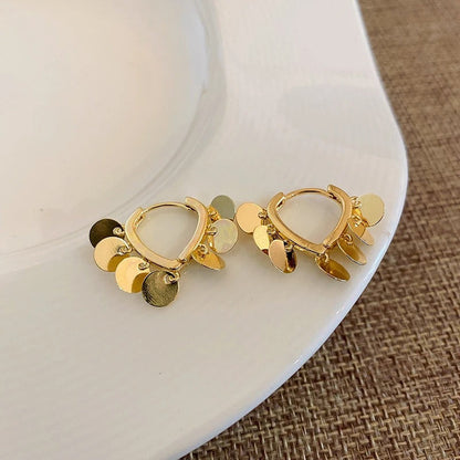 Candy Stripe Heart Hoop Earrings