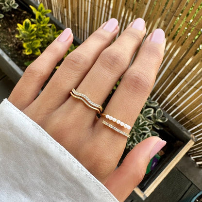 Wrap Me Pearl & Crystal Ring