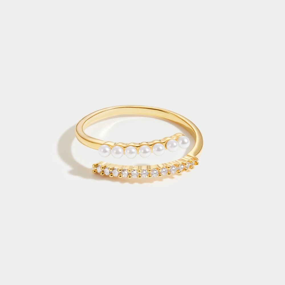 Wrap Me Pearl & Crystal Ring