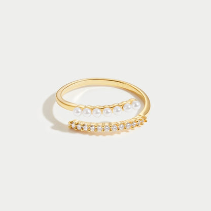 Wrap Me Pearl & Crystal Ring